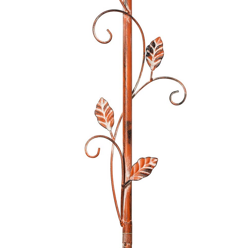 MOCOME Dutch Cottage Bird House Stakes for Outside with Pole, Distressed Metal Birdhouse Stand for Outdoor Garden Decor(58") - Image 3
